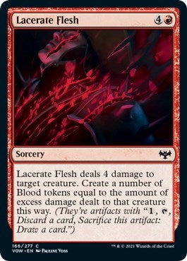 Lacerate Flesh (VOW) #166 Common (Lightly Played) Innistrad: Crimson Vow Magic: The Gathering: 2021