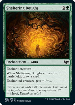 Sheltering Boughs (VOW) #218 Common (Lightly Played) Innistrad: Crimson Vow Magic: The Gathering: 2021