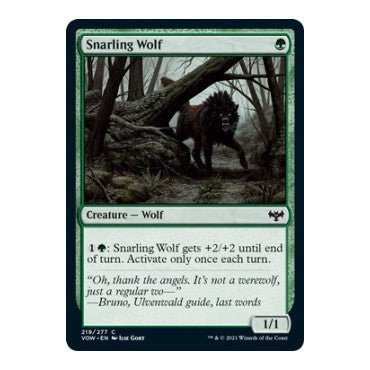 Snarling Wolf (VOW) #219 Common Innistrad: Crimson Vow Magic: The Gathering: 2021