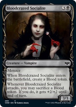 Bloodcrazed Socialite Showcase (VOW) #288 Common Innistrad: Crimson Vow Magic: The Gathering: 2021