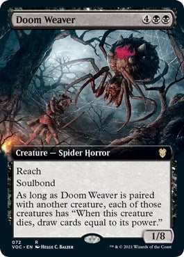 Doom Weaver Extended Art (VOC) #72 Rare (Near Mint) Commander: Innistrad: Crimson Vow Magic: The Gathering: 2021