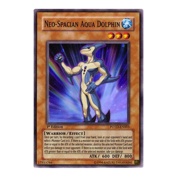 Neo-Spacian Aqua Dolphin (POTD) #POTD-EN003 Super Rare (1st Edition Moderately Played) Power of the Duelist YuGiOh: 2006