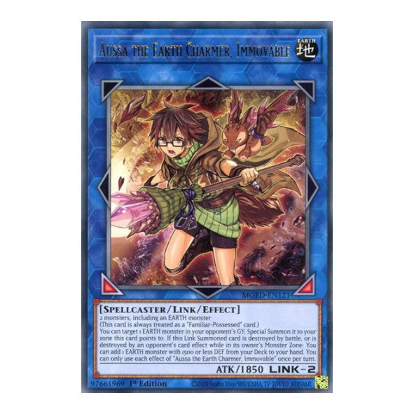 Aussa the Earth Charmer Immovable (MGED) #MGED-EN121 Rare (1st Edition Near Mint) Maximum Gold: El Dorado YuGiOh: 2021