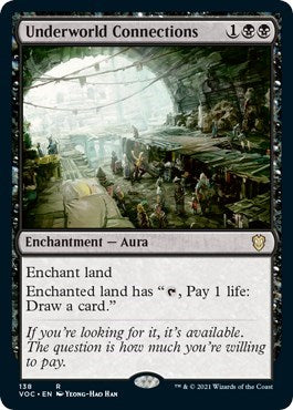 Underworld Connections (VOC) #138 Rare (Lightly Played) Commander: Innistrad: Crimson Vow Magic: The Gathering: 2021