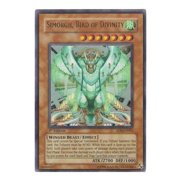 Simorgh, Bird of Divinity (SD8) #SD8-EN001 Ultra Rare Structure Deck: Lord of the Storm YuGiOh: 2006