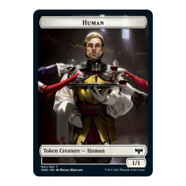 Human Token (001) (VOW) #1 T (Moderately Played) Innistrad: Crimson Vow Magic: The Gathering: 2021