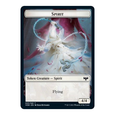 Spirit Token (003) (VOW) #3 T (Lightly Played) Innistrad: Crimson Vow Magic: The Gathering: 2021