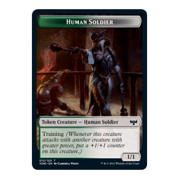 Human Soldier Token (VOW) #15 T (Moderately Played) Innistrad: Crimson Vow Magic: The Gathering: 2021
