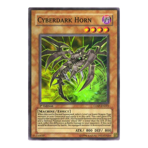 Cyberdark Horn (CDIP) #CDIP-EN001 Super Rare (1st Edition Lightly Played) Cyberdark Impact YuGiOh: 2006