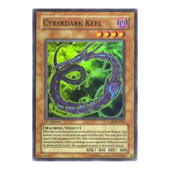 Cyberdark Keel (CDIP) #CDIP-EN003 Super Rare (1st Edition Lightly Played) Cyberdark Impact YuGiOh: 2006