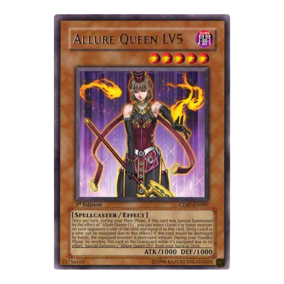 Allure Queen LV5 (CDIP) #CDIP-EN007 Rare (1st Edition Heavily Played) Cyberdark Impact YuGiOh: 2006