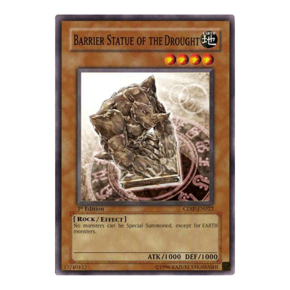 Barrier Statue of the Drought (CDIP) #CDIP-EN022 Common / Short Print (1st Edition Heavily Played) Cyberdark Impact YuGiOh: 2006