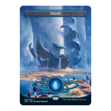 Island 236 Borderless (UNF) #236 Land (Near Mint) Unfinity Magic: The Gathering: 2022
