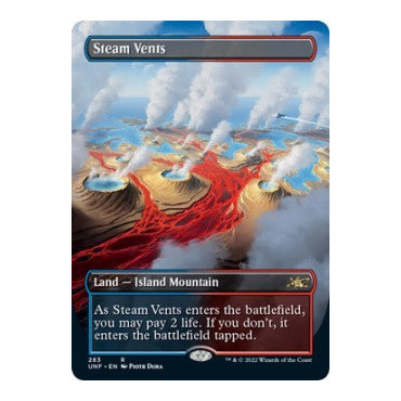 Steam Vents (Borderless) (UNF) #283 Rare (Near Mint) Unfinity Magic: The Gathering: 2022