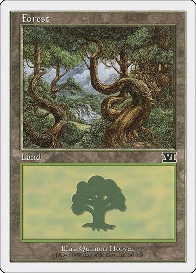 Forest 347 (6ED) #347 Land Classic Sixth Edition Magic: The Gathering: 1999