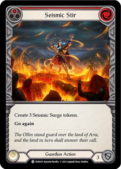 Seismic Stir Red (EVR) #EVR030 Common (1st Edition Normal Lightly Played) Everfest Flesh and Blood TCG: 2022
