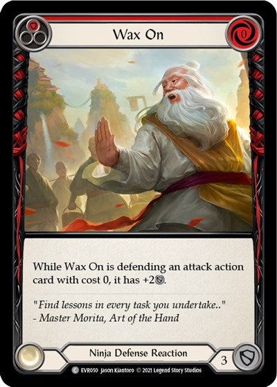 2022 Flesh & Blood TCG: Everfest (EVR) - Wax On Red (#EVR050, Common) (1st Edition Normal, Lightly Played)