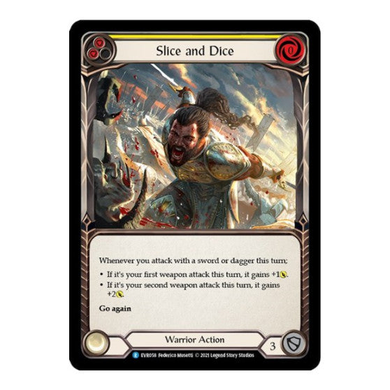 Slice and Dice (Yellow) (EVR) #EVR058 Rare (1st Edition Normal Lightly Played) Everfest Flesh and Blood TCG: 2022