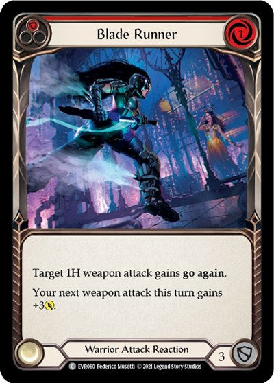 Blade Runner Red (EVR) #EVR060 Common (1st Edition Normal Lightly Played) Everfest Flesh and Blood TCG: 2022