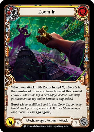 Zoom In Yellow (EVR) #EVR080 Common (1st Edition Normal Lightly Played) Everfest Flesh and Blood TCG: 2022