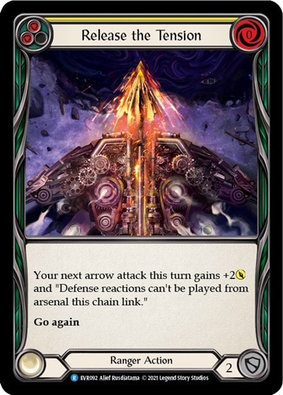 Release the Tension Yellow (EVR) #EVR092 Rare (1st Edition Rainbow Foil Near Mint) Everfest Flesh and Blood TCG: 2022