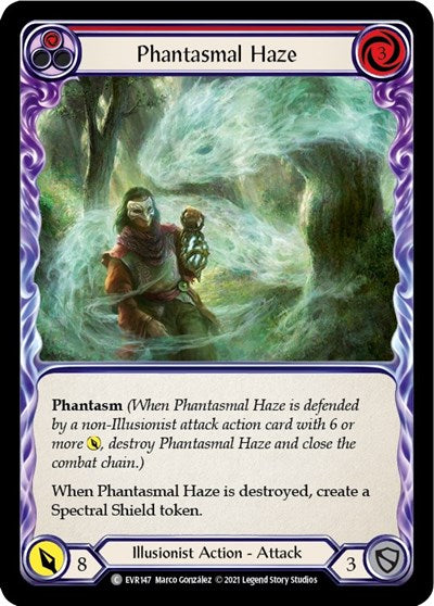Phantasmal Haze Red (EVR) #EVR147 Common (1st Edition Normal Lightly Played) Everfest Flesh and Blood TCG: 2022