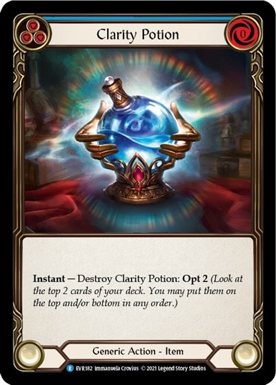 Clarity Potion (EVR) #EVR182 Rare (1st Edition Normal Lightly Played) Everfest Flesh and Blood TCG: 2022
