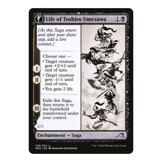 Life of Toshiro Umezawa (NEO) #108 Uncommon Kamigawa: Neon Dynasty Magic: The Gathering: 2022