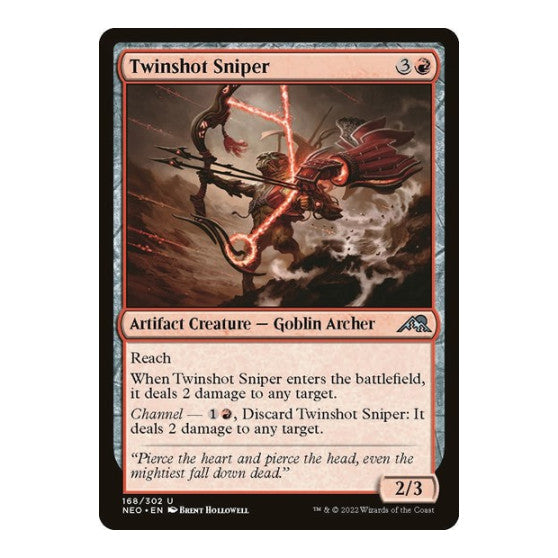 Twinshot Sniper (NEO) #168 Uncommon (Lightly Played) Kamigawa: Neon Dynasty Magic: The Gathering: 2022