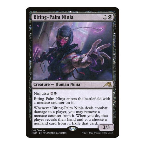Biting Palm Ninja (NEO) #88 Rare Kamigawa: Neon Dynasty Magic: The Gathering: 2022