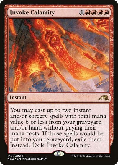 Invoke Calamity (NEO) #147 Rare (Lightly Played) Kamigawa: Neon Dynasty Magic: The Gathering: 2022