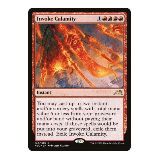 Invoke Calamity (NEO) #147 Rare Kamigawa: Neon Dynasty Magic: The Gathering: 2022
