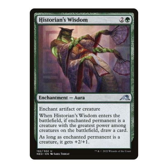 Historian's Wisdom (NEO) #192 Uncommon Kamigawa: Neon Dynasty Magic: The Gathering: 2022