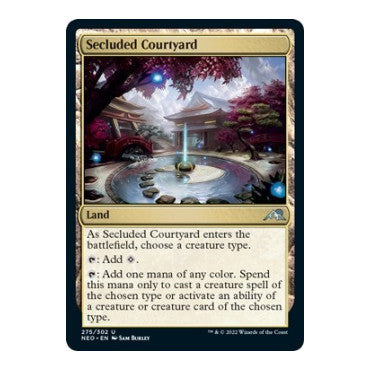 Secluded Courtyard (NEO) #275 Uncommon Kamigawa: Neon Dynasty Magic: The Gathering: 2022