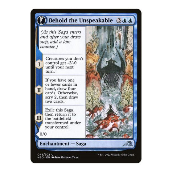 Behold the Unspeakable (NEO) #48 Uncommon Kamigawa: Neon Dynasty Magic: The Gathering: 2022