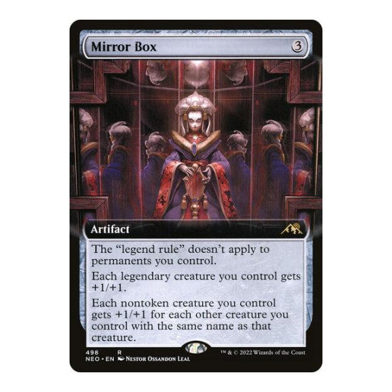 Mirror Box Extended Art (NEO) #498 Rare (Foil Lightly Played) Kamigawa: Neon Dynasty Magic: The Gathering: 2022