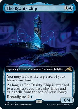 The Reality Chip Extended Art (NEO) #449 Rare Kamigawa: Neon Dynasty Magic: The Gathering: 2022