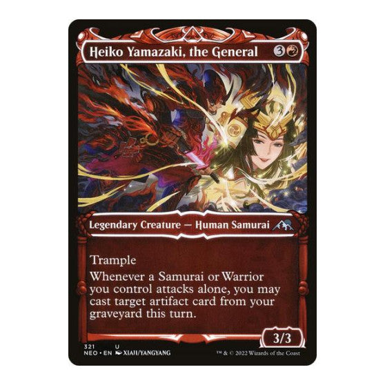 Heiko Yamazaki the General Showcase (NEO) #321 Uncommon Kamigawa: Neon Dynasty Magic: The Gathering: 2022