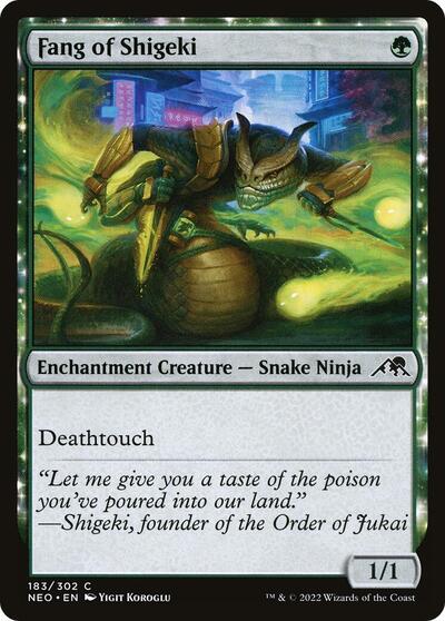 Fang of Shigeki (NEO) #183 Common Kamigawa: Neon Dynasty Magic: The Gathering: 2022