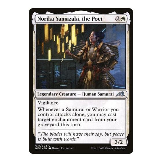 Norika Yamazaki the Poet (NEO) #31 Uncommon Kamigawa: Neon Dynasty Magic: The Gathering: 2022