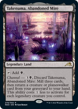 Takenuma Abandoned Mire (NEO) #278 Rare (Near Mint) Kamigawa: Neon Dynasty Magic: The Gathering: 2022