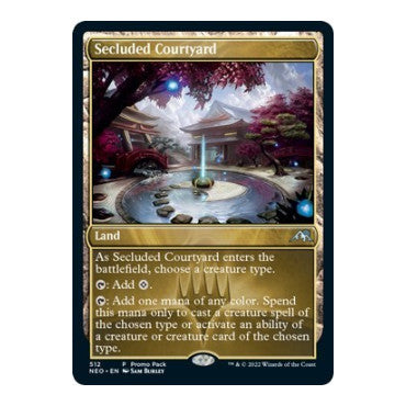 Secluded Courtyard (PPNEO) #512 Promo Promo Pack: Kamigawa: Neon Dynasty Magic: The Gathering: 2022