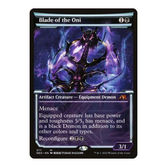 Blade of the Oni Showcase (NEO) #377 Mythic Rare (Lightly Played) Kamigawa: Neon Dynasty Magic: The Gathering: 2022