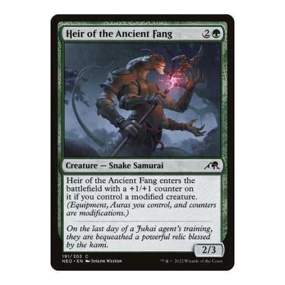 Heir of the Ancient Fang (NEO) #191 Common (Lightly Played) Kamigawa: Neon Dynasty Magic: The Gathering: 2022