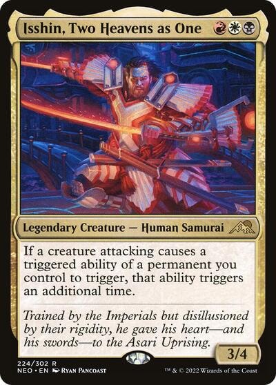 Isshin Two Heavens as One (NEO) #224 Rare (Near Mint) Kamigawa: Neon Dynasty Magic: The Gathering: 2022