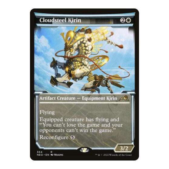 Cloudsteel Kirin Showcase (NEO) #364 Rare Kamigawa: Neon Dynasty Magic: The Gathering: 2022
