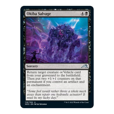 Okiba Salvage (NEO) #118 Uncommon Kamigawa: Neon Dynasty Magic: The Gathering: 2022