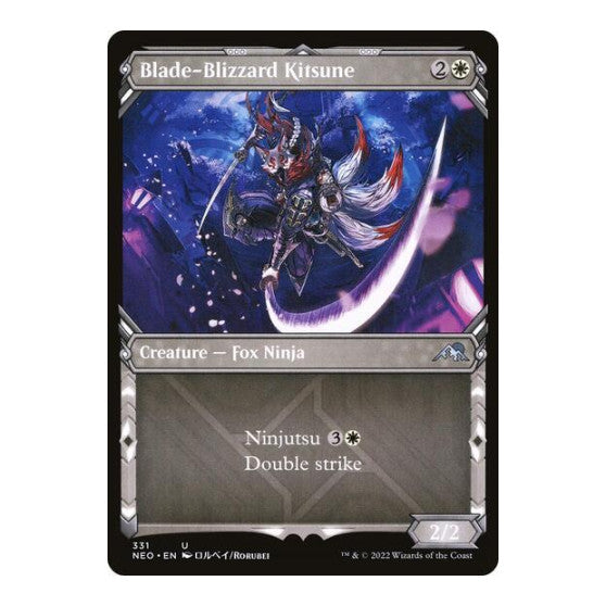 Blade Blizzard Kitsune Showcase (NEO) #331 Uncommon Kamigawa: Neon Dynasty Magic: The Gathering: 2022