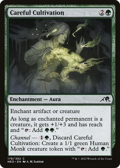 2022 Magic: Kamigawa: Neon Dynasty (NEO) - Careful Cultivation (#178, Common)