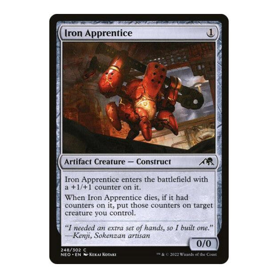 Iron Apprentice (NEO) #248 Common Kamigawa: Neon Dynasty Magic: The Gathering: 2022